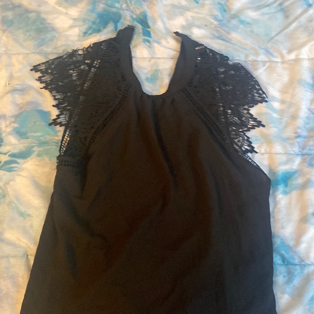 Black lace blouse